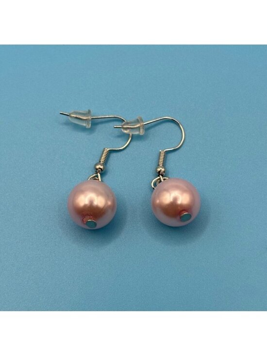 Jewelry - Elegant Pink dangle faux Pearl Earrings